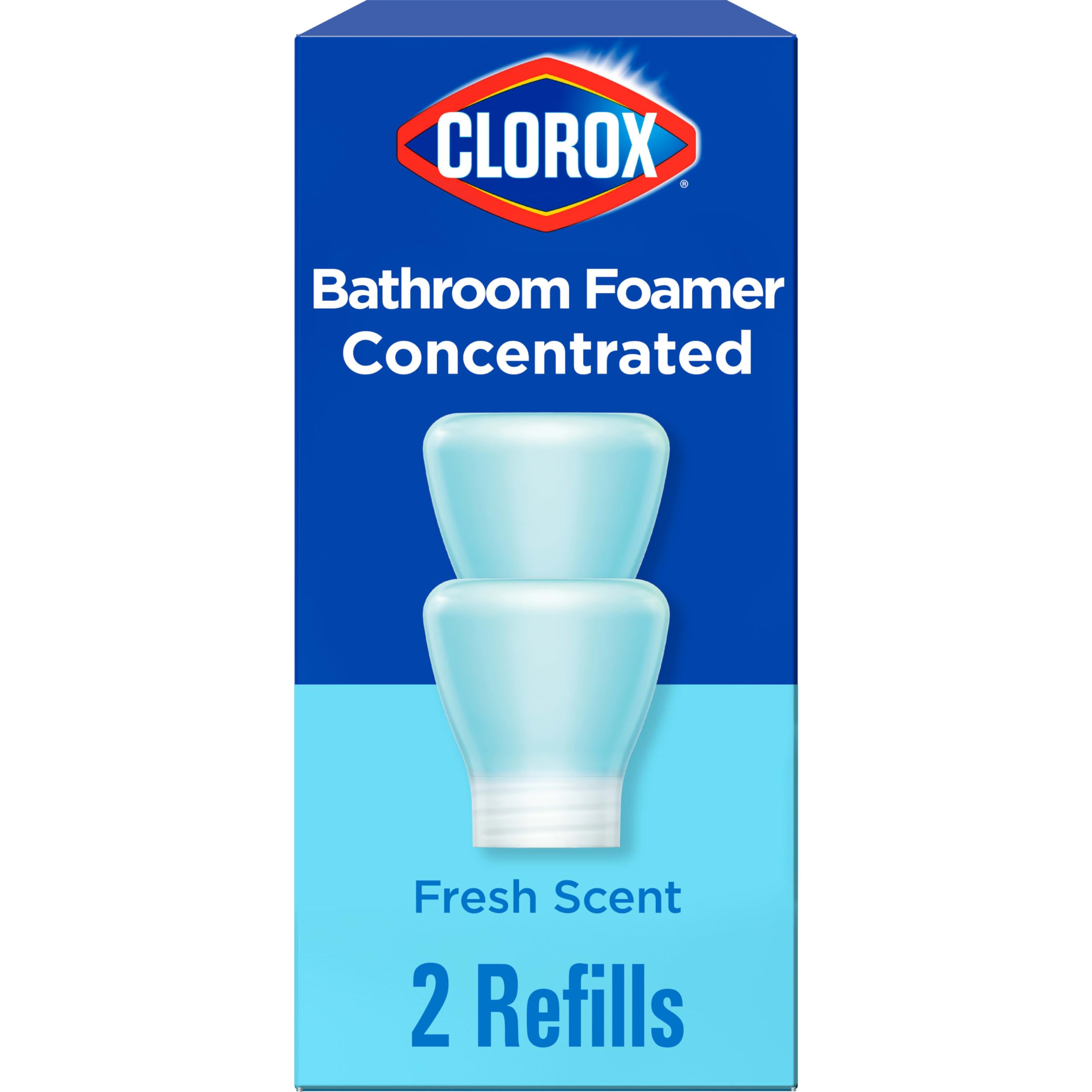 Clorox Bathroom Foamer Refill Cartridge for Clorox Bathroom Foamer Reusable Spray Bottle Household Essentials Fresh Scent 2 Spray