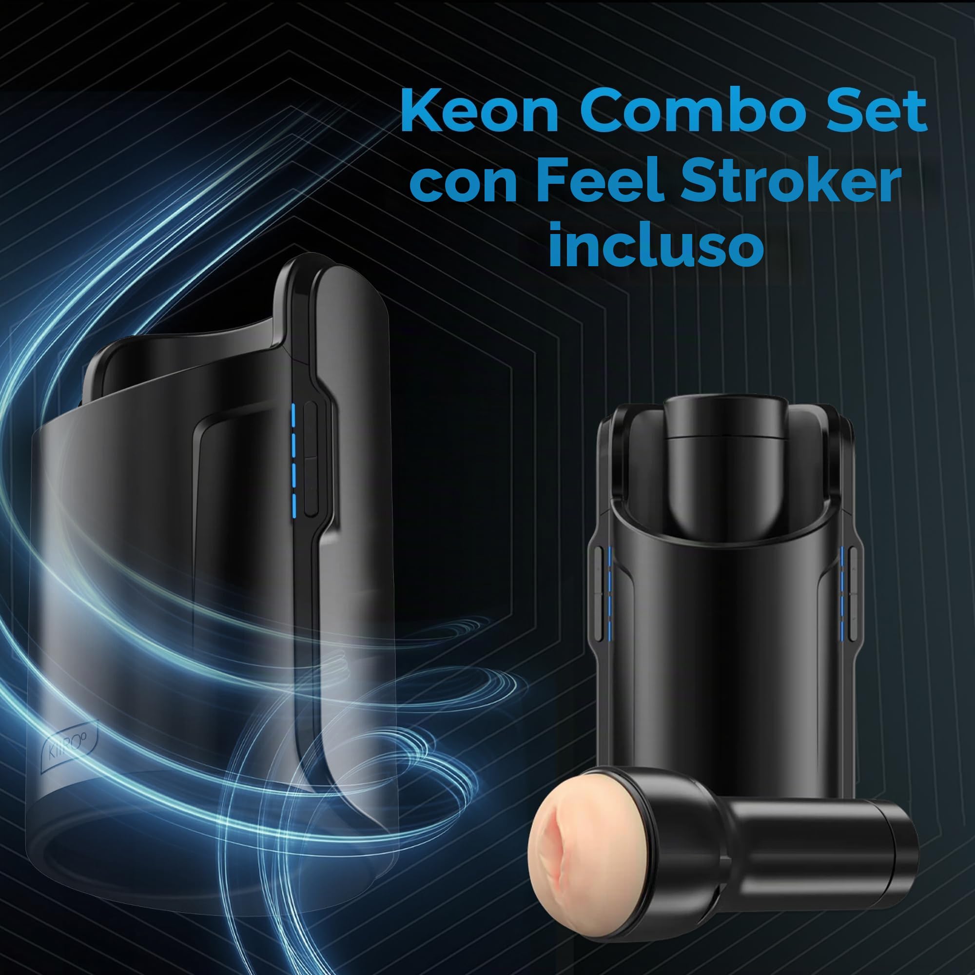 Masturbatore Maschile Automatico e Giocattoli Sessuali Maschili Kiiroo Keon Combo: Masturbatori Automatici di Kiiroo Che Emulano il Video Che Stai Guardando, Perfetti Giocattoli Sessuali per Uomini