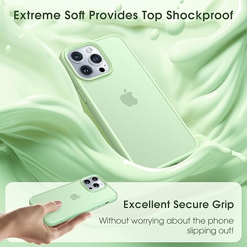 Miniatura 2 de Alphex Vibrante funda para iPhone 14 Pro, protección contra caídas de grado militar de 12 pies, sensación sedosa y no grasosa, apta para bolsillo,