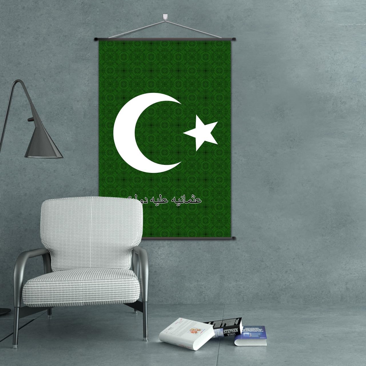 Ancient Empire Banner Empire Flag Scroll Poster Emblem Prints Home Decor (Ottoman Empire)
