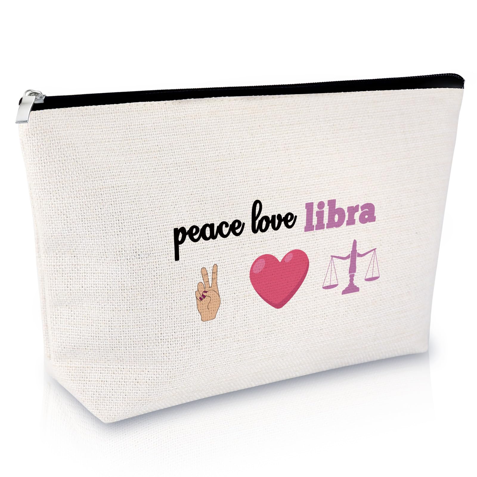 Zodiac Gift for Friends Libra Gift for Women Libra Makeup Bag September October Birthday Gifts for Mom Daughter Sister Cosmetic Bag Horoscope Gift