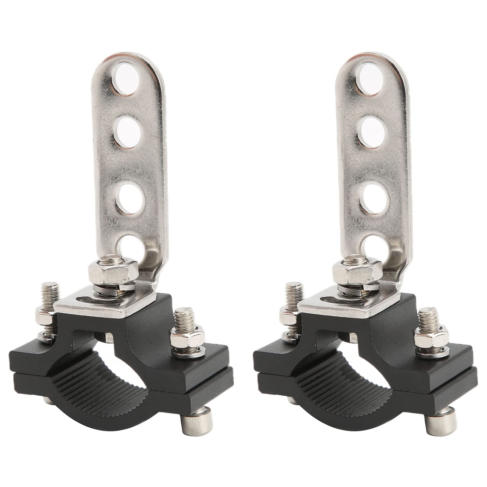 Soportes de barra de luz LED ajustables en aleación de aluminio para tubos de moto