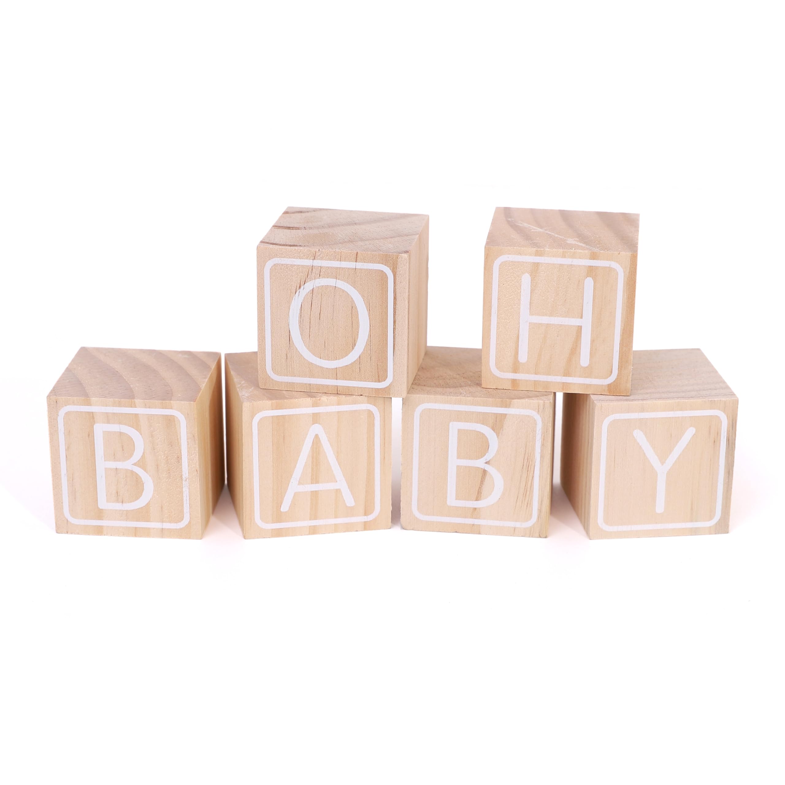 Photo 1 of RSOLIET Baby Shower Wooden Block Guest Book Set (Set of 6)