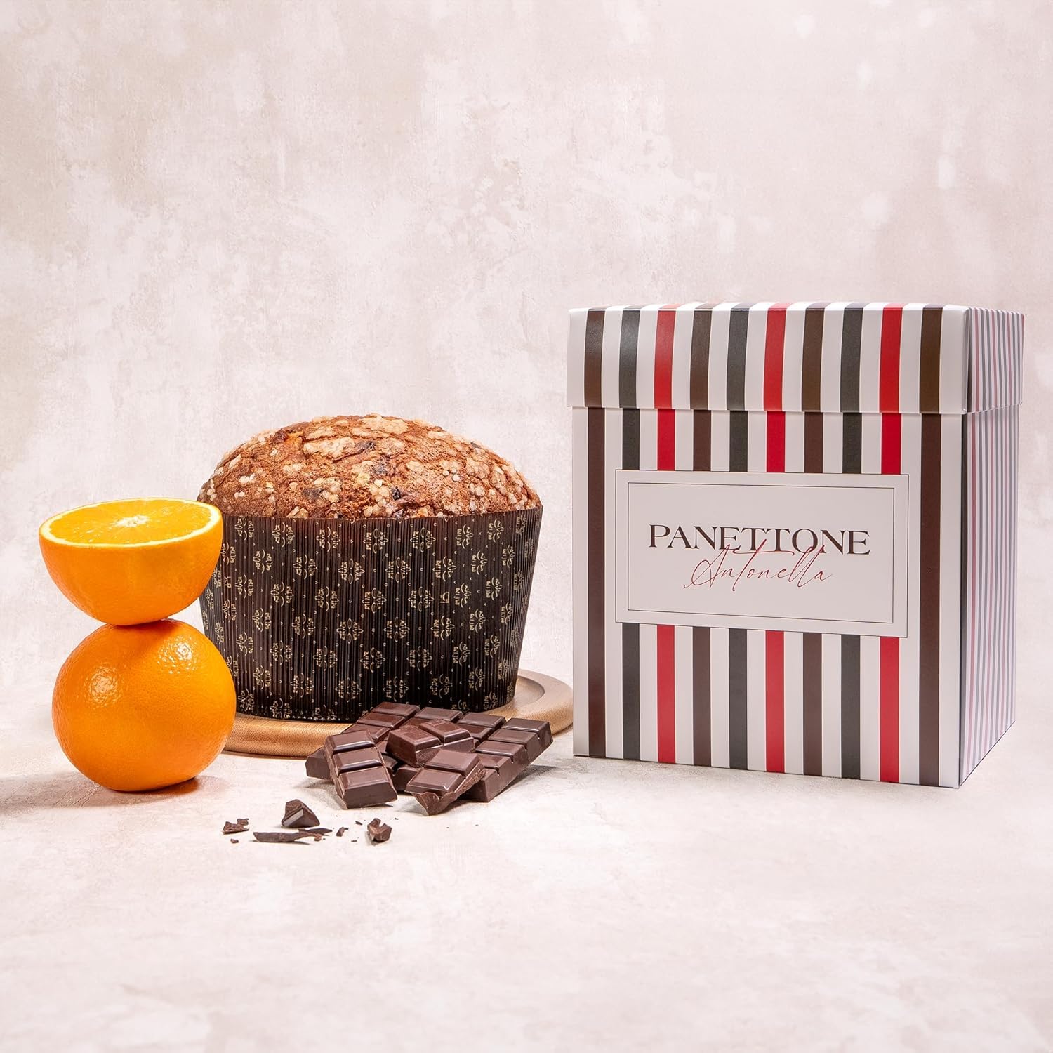 Pack 2 Panettone Antonella Chocolatíssimo de Chocolate y Panettone de Chocolate y Naranja - Dos Panetones XXL 1200 gr - Elaboración Artesanal con Receta Tradicional - Delicioso Panetone Dulce Navideño