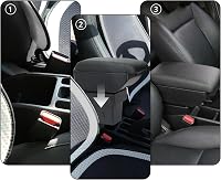 YJYWZH Dacia Logan 2 Sandero 2 Középkonzol Kartámasz 2012-2020 Fekete 8