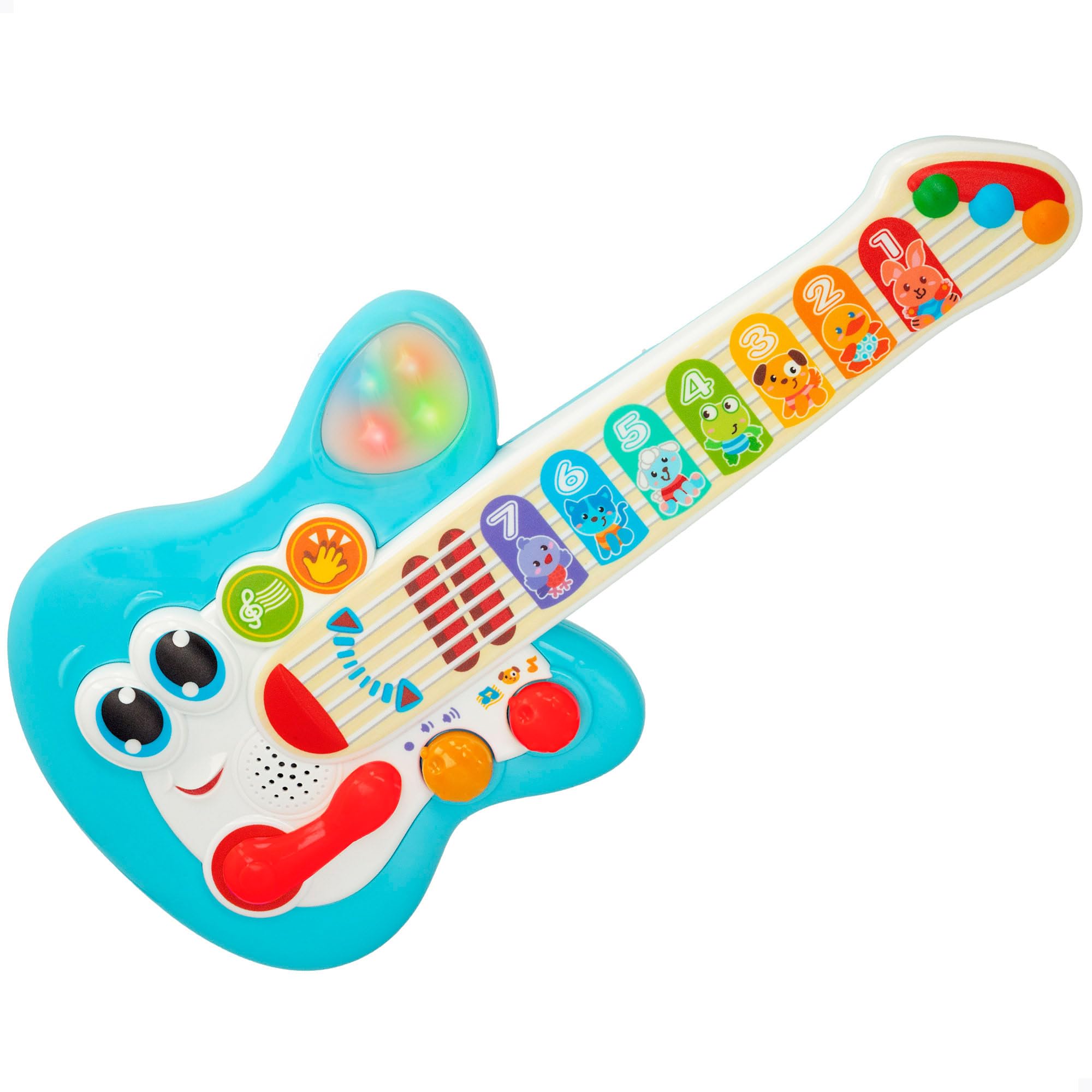 Winfun Guitarra Infantil, Guitarras eléctricas para bebés, Juguetes con música, Luz y Sonido, Juguete Musical, Regalos bebé 1 año, 47259