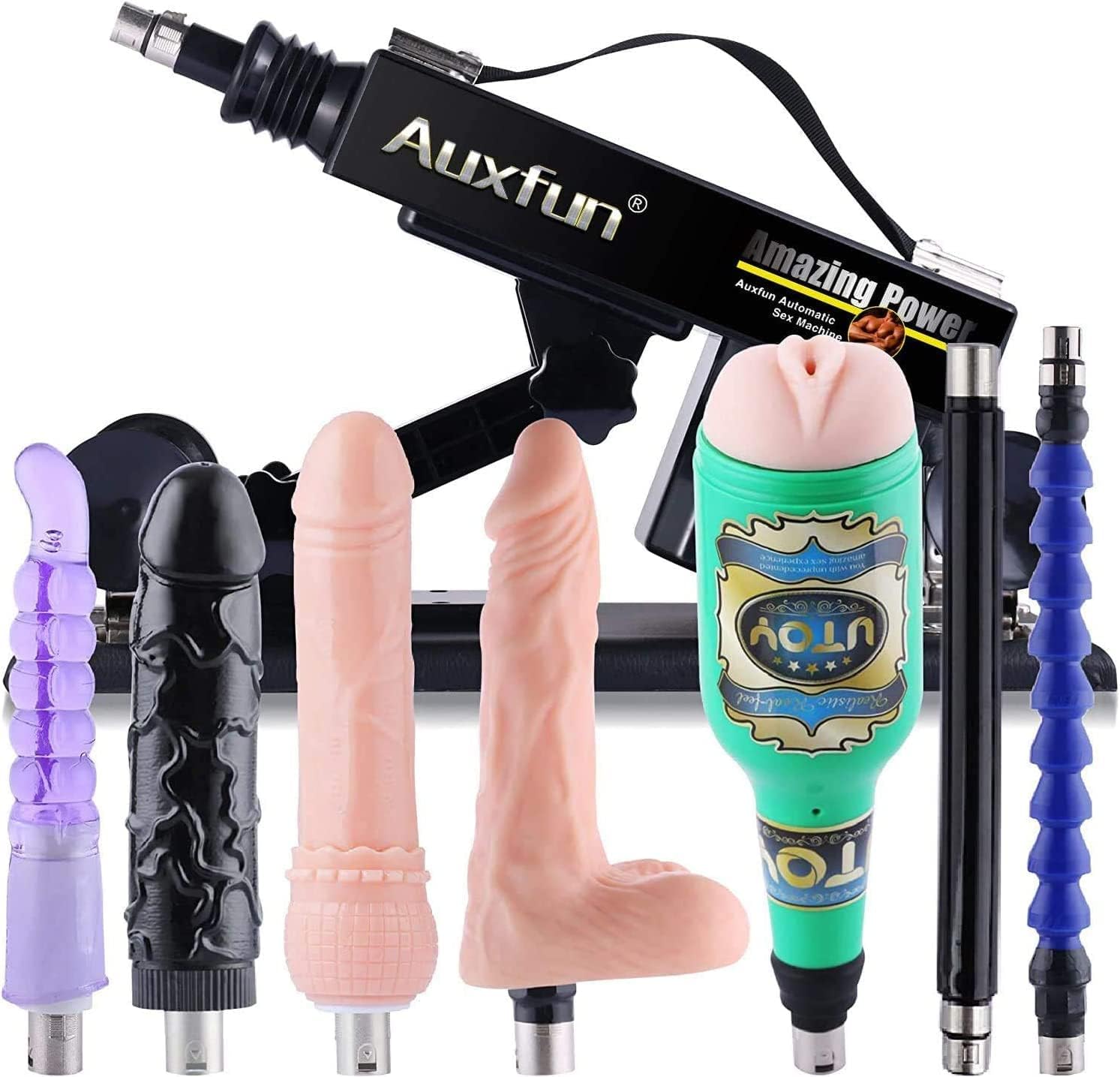 Máquina sexual, máquina de amor automática con 7 accesorios para mujeres y hombres, máquina de follar con taza de masturbación, consolador anal, conector 3XLR, pistolas de follar