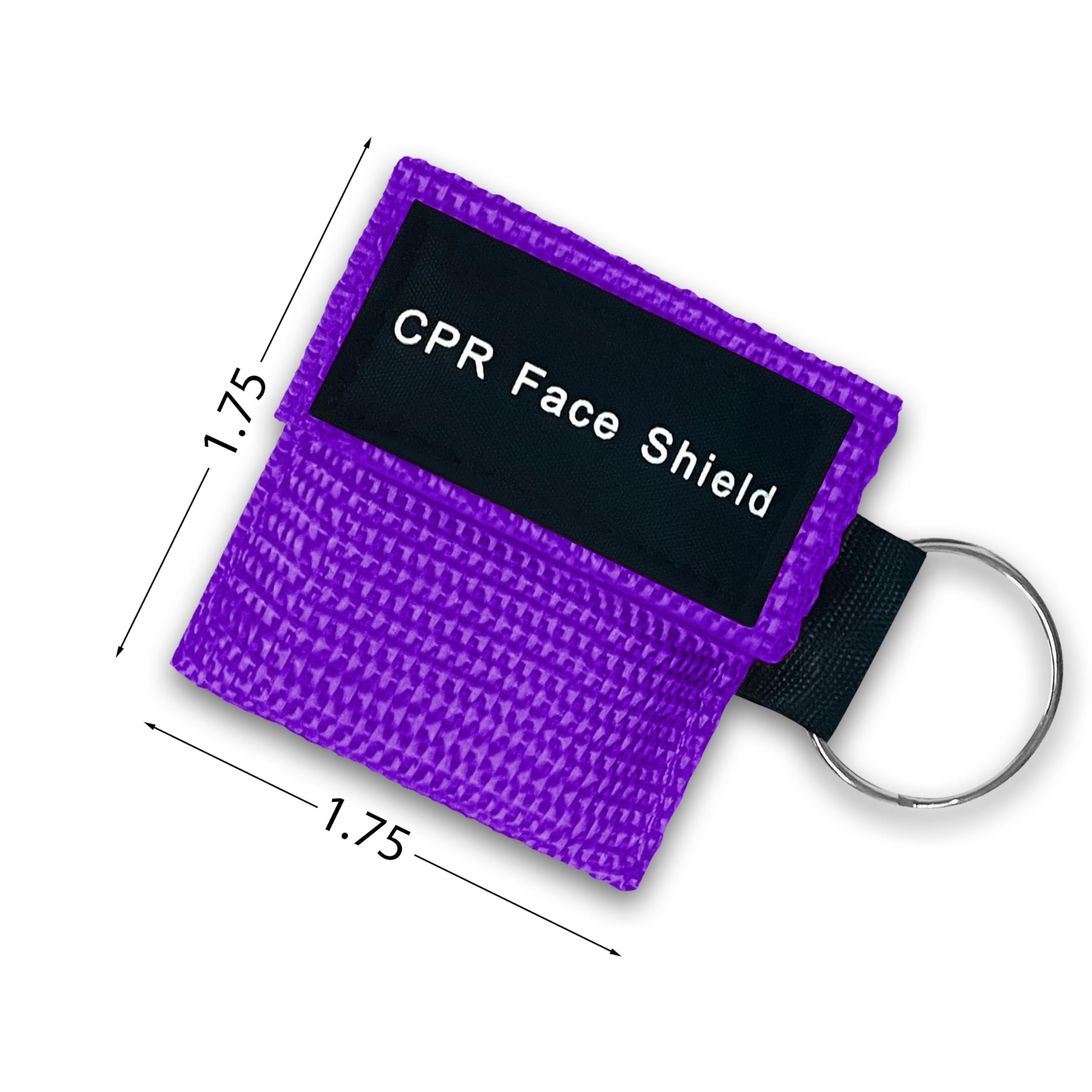 ASA TECHMED CPR Mask Keychain Emergency Kit CPR Face Shields for First Aid AED Training Child and Adult CPR Breathing Barrier - 20 Pack, Purple