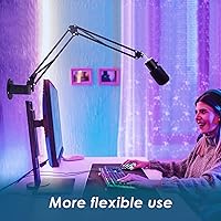 Vista 7 de YOUSHARES Soporte para micrófono - Brazo de micrófono con abrazadera mejorada de alta resistencia, montaje en pared y soporte universal