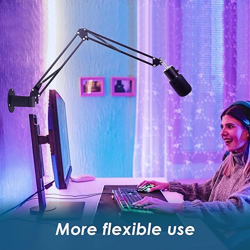 Miniatura 3 de YOUSHARES Razer Seiren X - Brazo de montaje en pared para micrófono Razer Seiren X, montaje en superficie vertical y clip de montaje de pared de