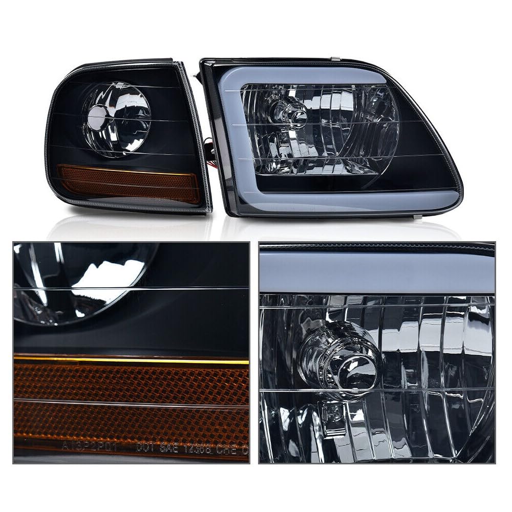 Front Bumper Fit 1997-2004 F150 Built-in Winch Plate, 144W - Foto 11