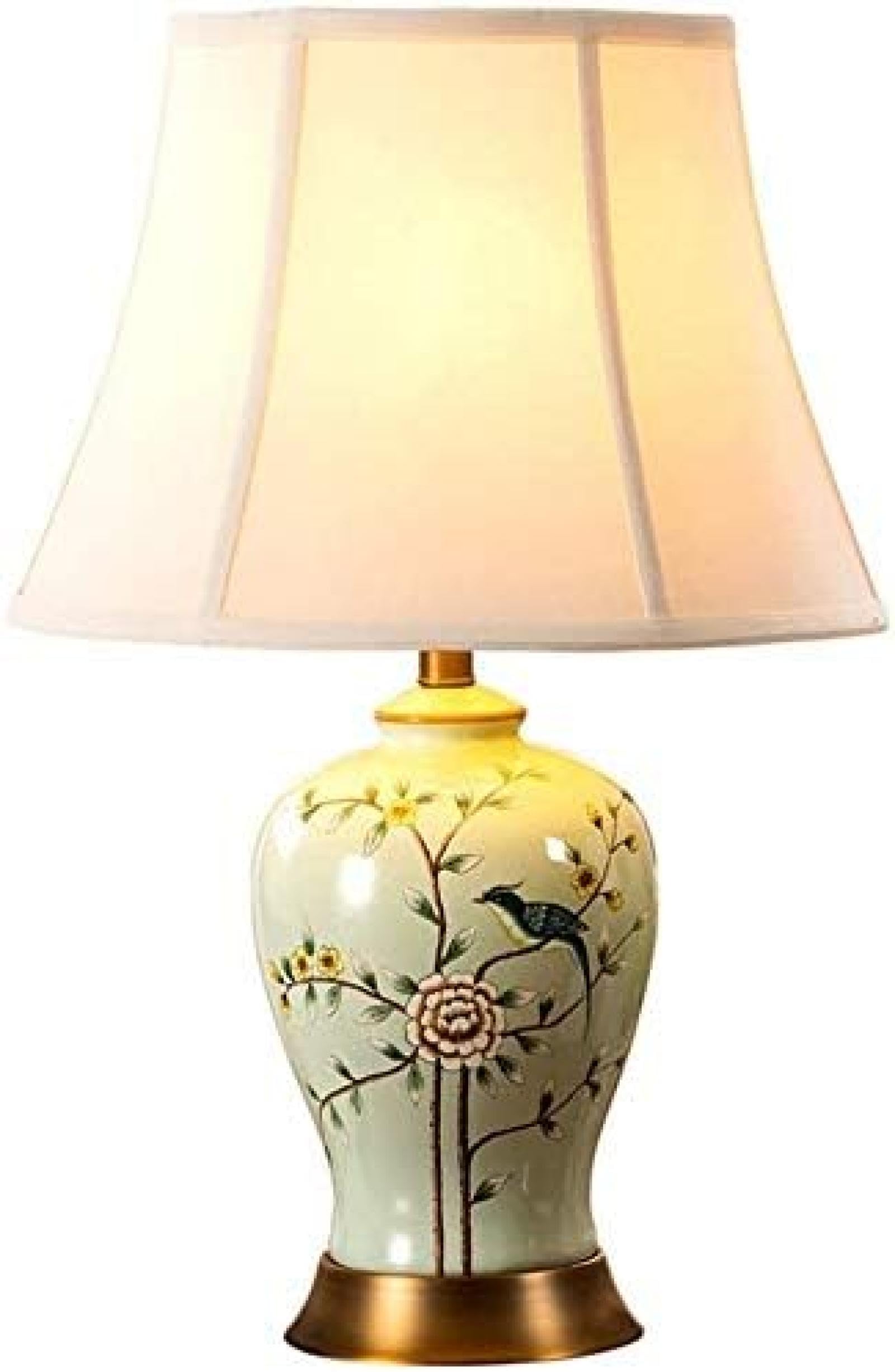 SGKOMN Ceraable Lamp Bedroom Bedside Lamp New Chinese Oriental Table Lamp Creative Decoration Table Lamp Living Room E-A