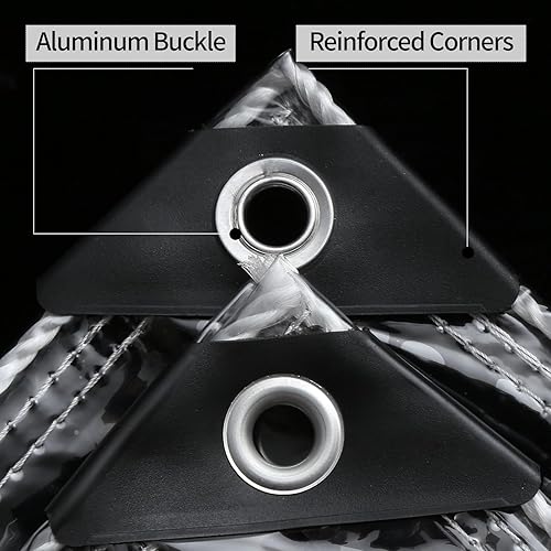 Miniatura 3 de EASTARP Lona de vinilo transparente resistente al agua, 6 x 10 pies y 0.709 in, resistente a los rayos UV, con ojales, cubierta para plantas,