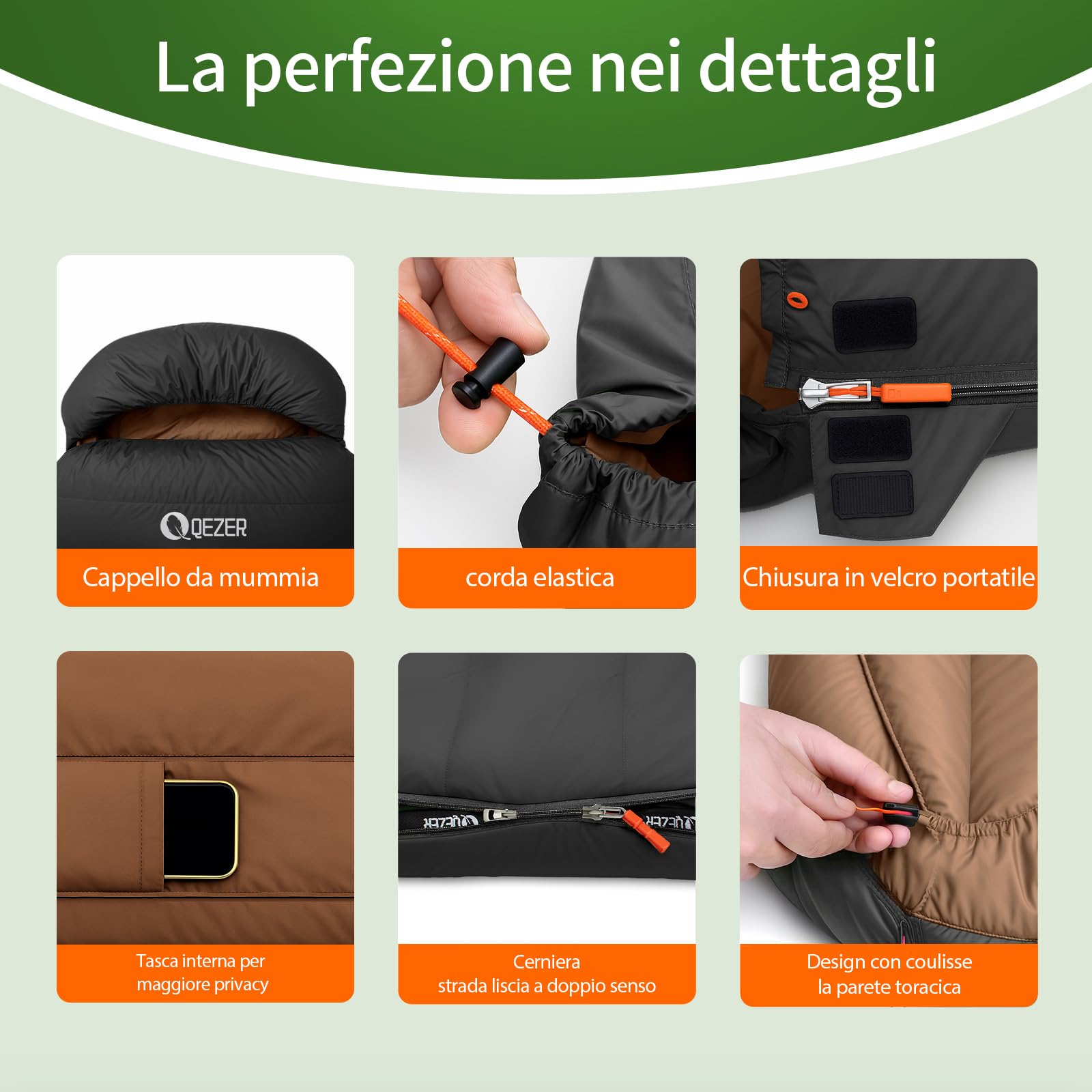 Sacco a pelo XXL per adulti, 800g,230 x 100 cm,extra large Sacco a pelo in piuma, 3-4 stagioni, leggero e caldo,campeggio,Alpinismo,escursionismo e zaino in spalla