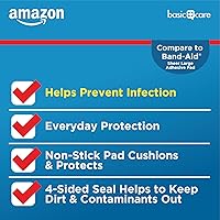 Vista 4 de Yaxa Basic Care Vendajes adhesivos transparentes, almohadilla antiadherente extra grande y cómoda, para todo tipo de piel, 30