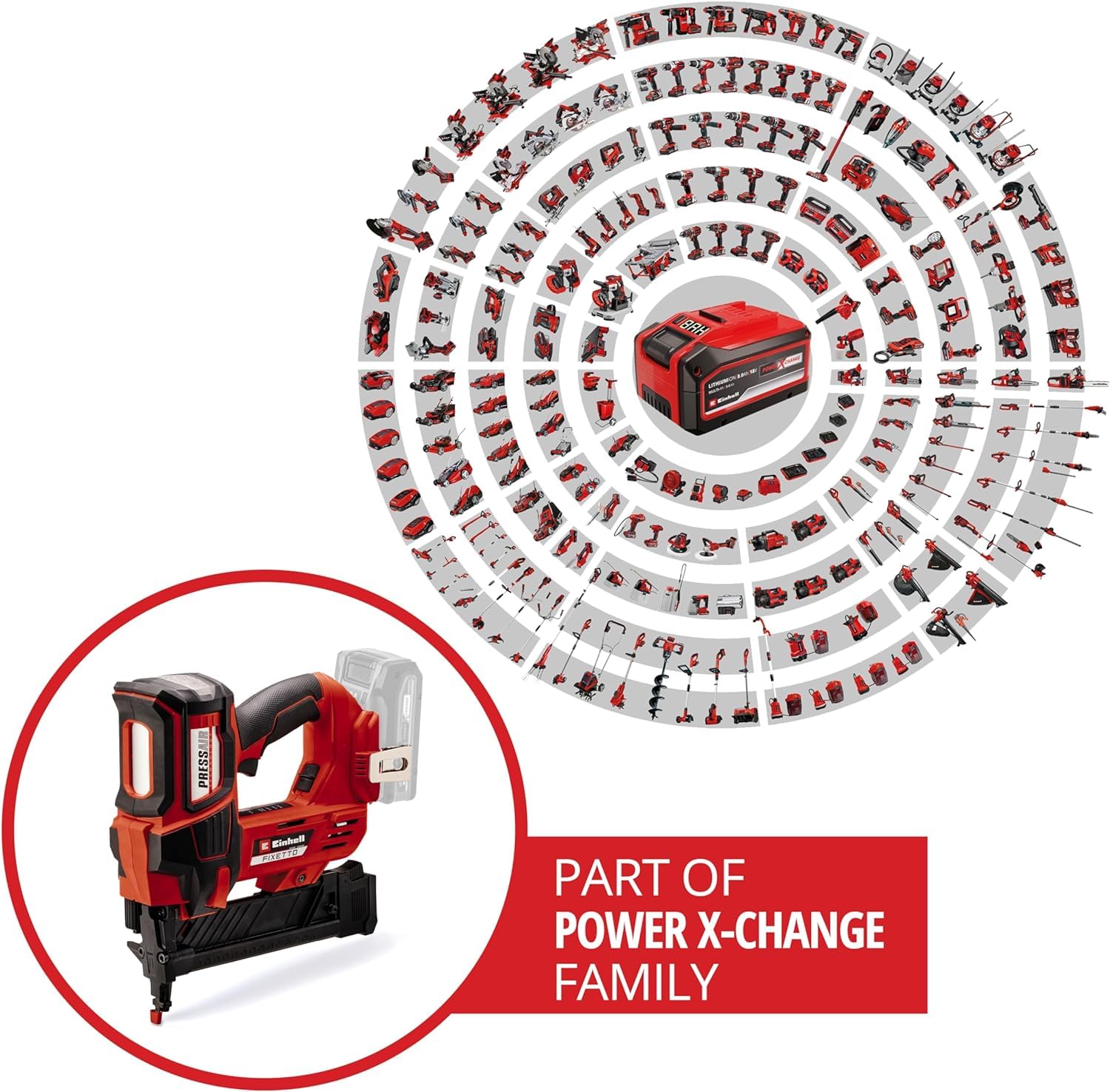 Einhell Professional Akku-Tacker FIXETTO 18/40 S Power X-Change 18 V 60 Schläge/min 40 mm Klammerlänge