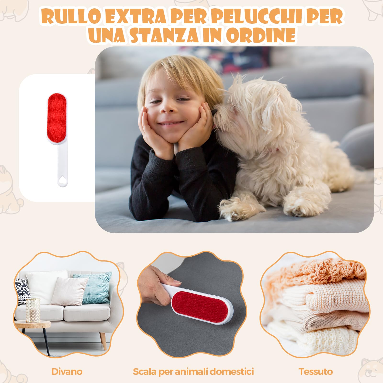 COSTWAY Scale per Cani in Schiuma a 3 Livelli, Rampe Scale per Animali 2 in 1 per Letti e Divani, Gradini per Animali Infortunati e Anziani con Base Antiscivolo, Copertura Lavabile e Rullo Adesivo
