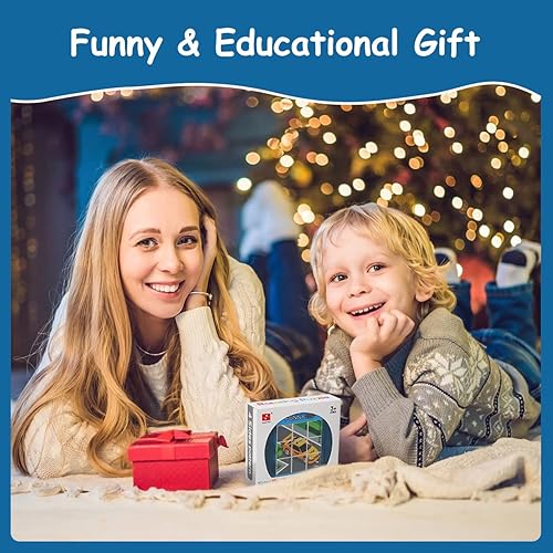 Miniatura 8 de Fullware Rompecabezas giratorio 3D para niños de 3, 4, 5, 6, 7 años, 4 rompecabezas en 1, juego de mano juguetes antiestrés para viajes, autos y