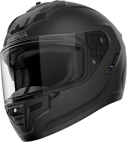 Casco inteligente integral para motocicleta Sena Phantom y ANC con comunicaciones integradas, iluminación LED y sonido de segunda generación de