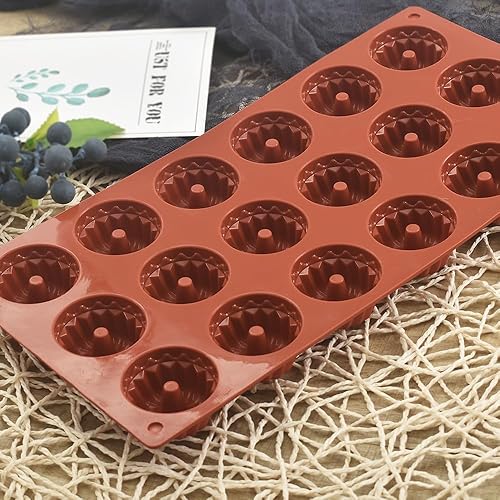 Miniatura 2 de Molde de silicona para hornear para mousse chocolate, gelatina, pudín, camello, moldes de postre 18 cavidades, juego de 3