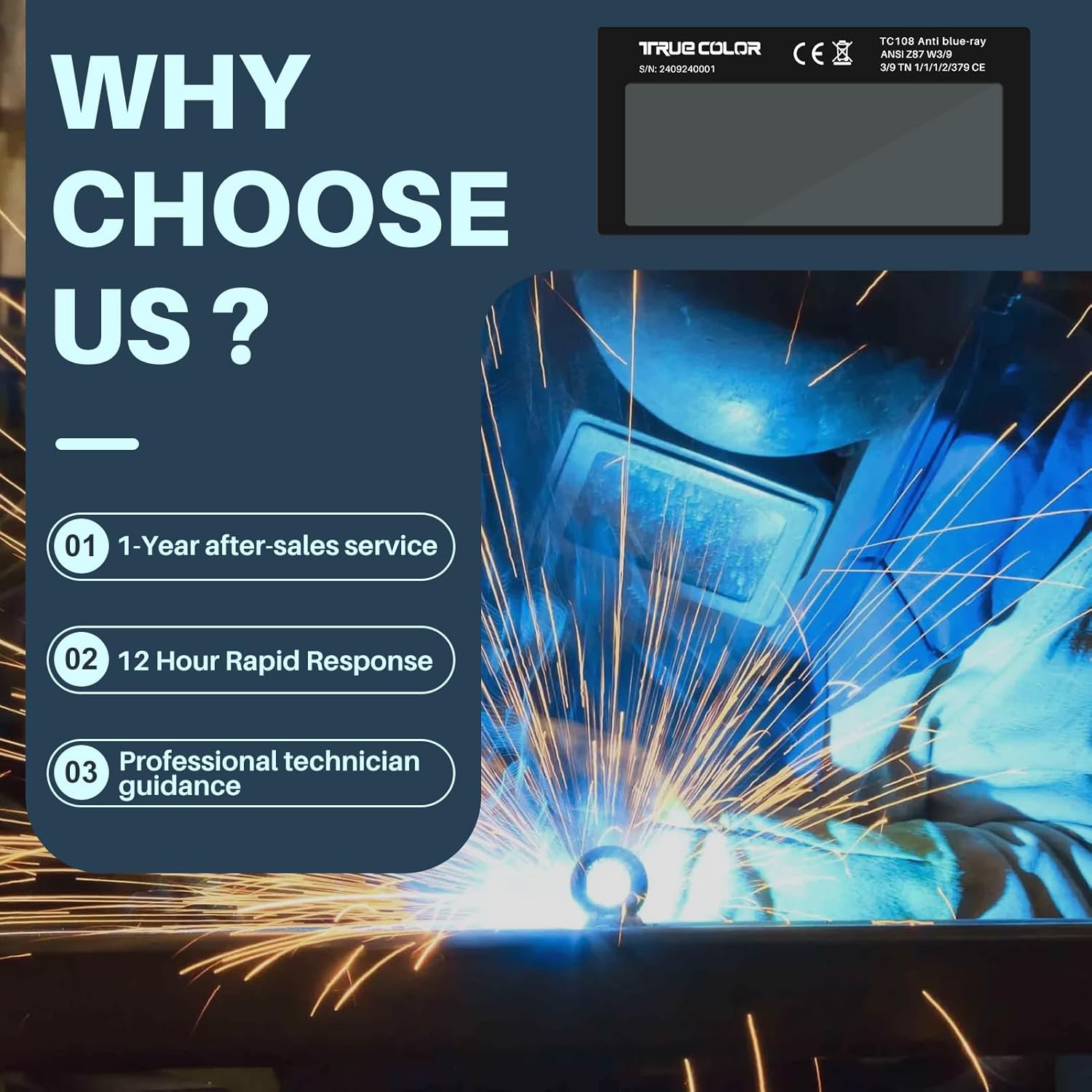 2x4 1/4 Gold Welding Lens,Gold Auto Darkening Welding Lens Replacement for Pancake and Pipeliner Welding Hood Parts,True Color Technology,HD Auto Darkening Welding Lens Shade 9