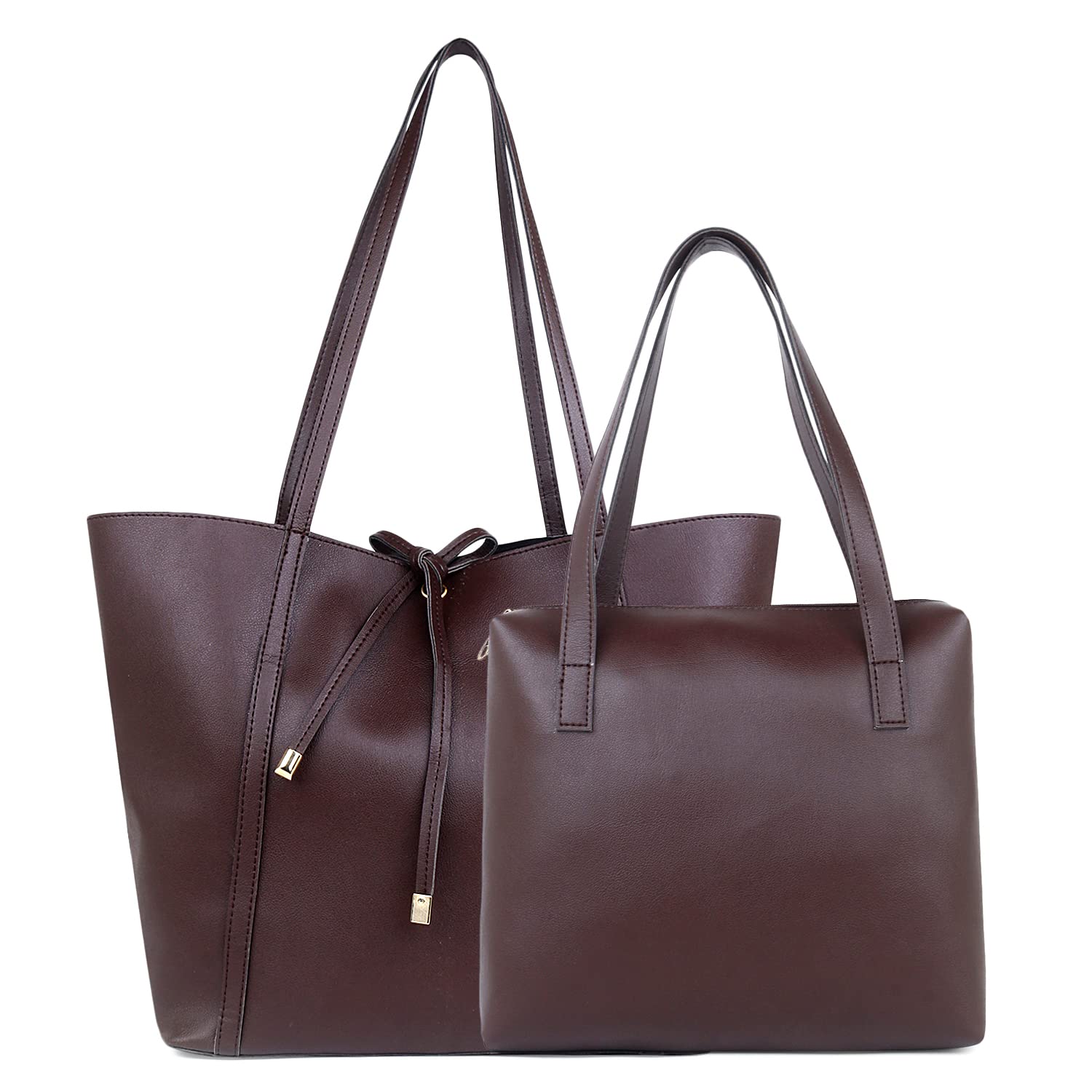LEGAL BRIBE Women Elegant Tote Bag Combo Of 2 (Brown) (B0BKW4JBZ8) Amazon Price History, Amazon Price Tracker