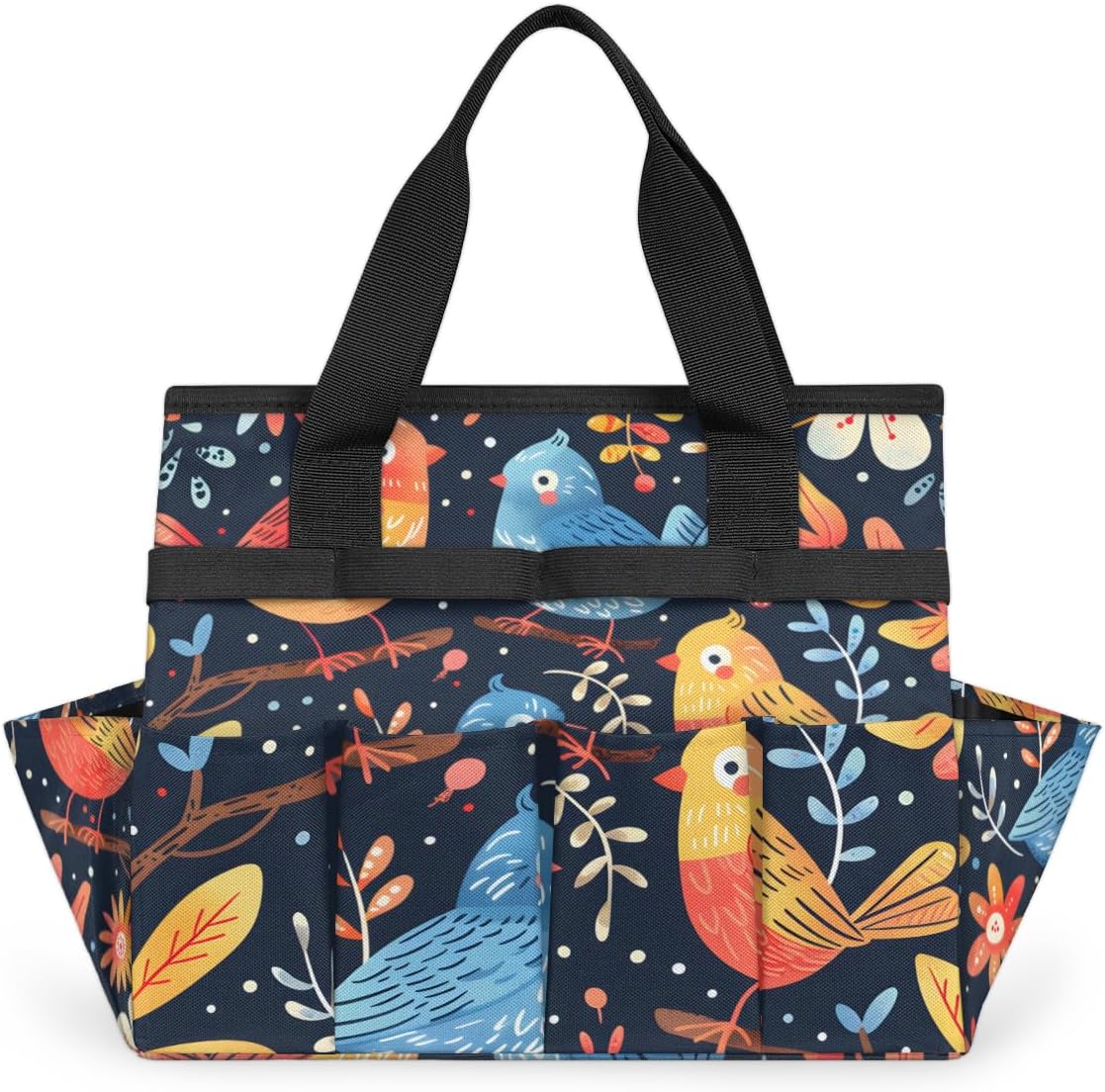 Bird Daisy Leaf Heavy Duty Garden Tool Bag with 10 Pockets