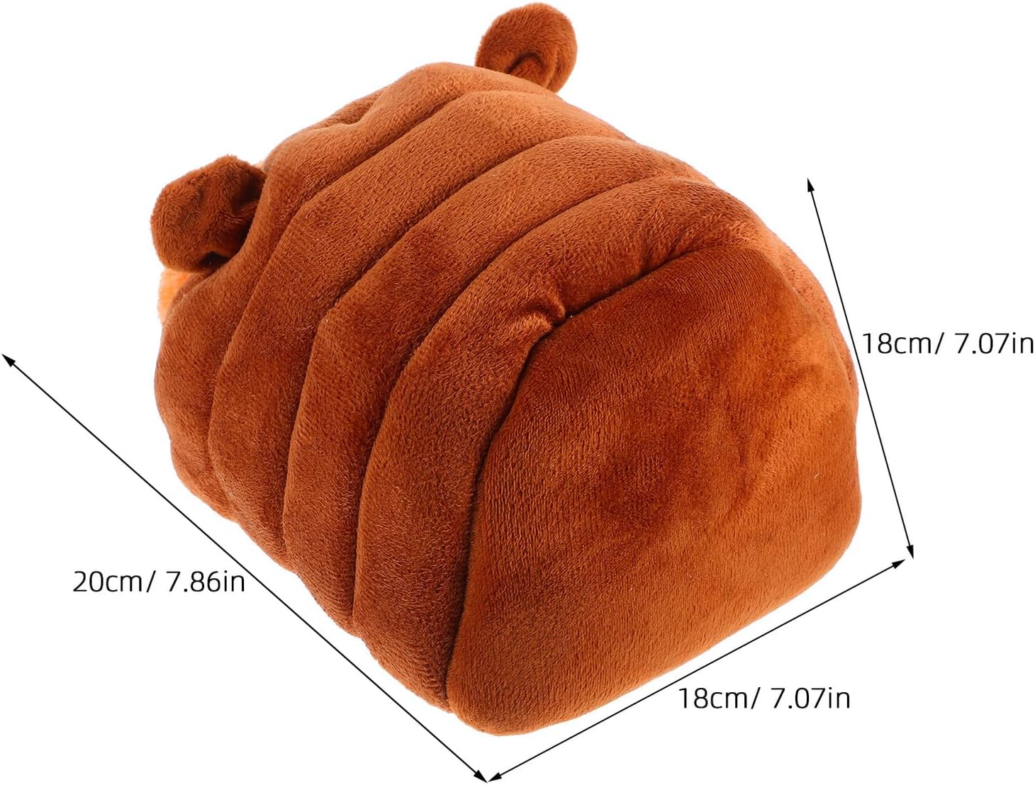 NUOBESTY Small Animal Warm Pet Nest Bed for Hamsters Guinea Pigs Hedgehogs Cozy Brown Caterpillar Hideout Shelter