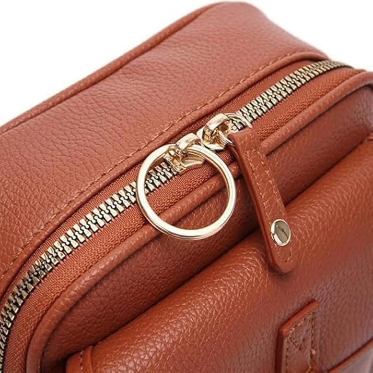 Crossbody Leather Bag, Leather Crossbody Bags for Women Anti Theft, Messenger Bag Large Capacity with 10 Card Slots
