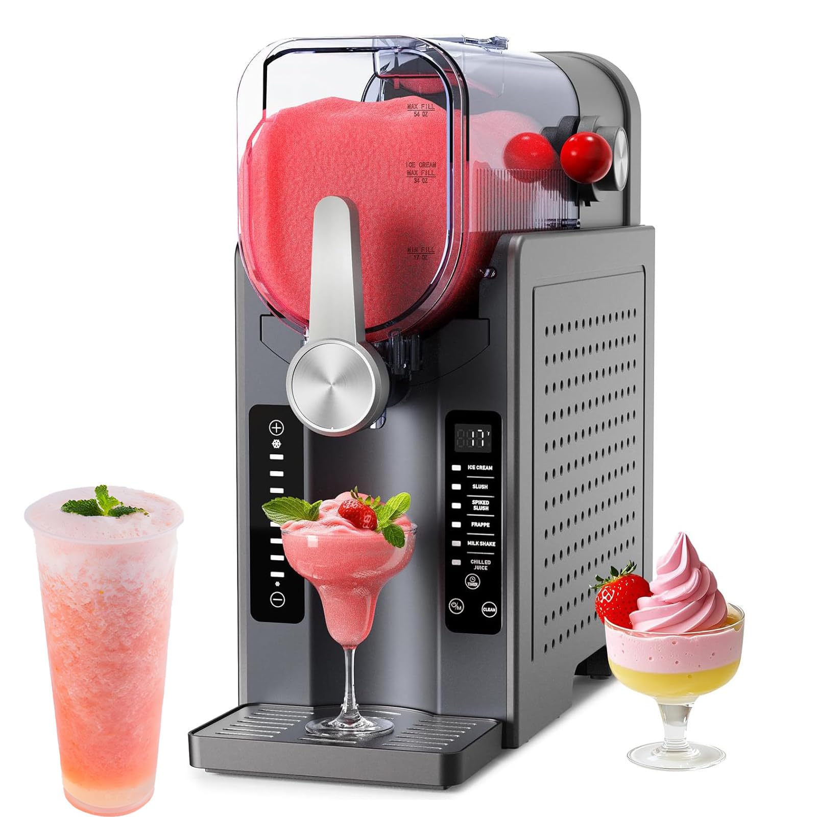 Frullatore Smart per Granita e Smoothie - 1,6L Domestico, 6 modalità Preimpostate (caffè Freddo/Margarita/Granita), Touchscreen LED, Autopulizia