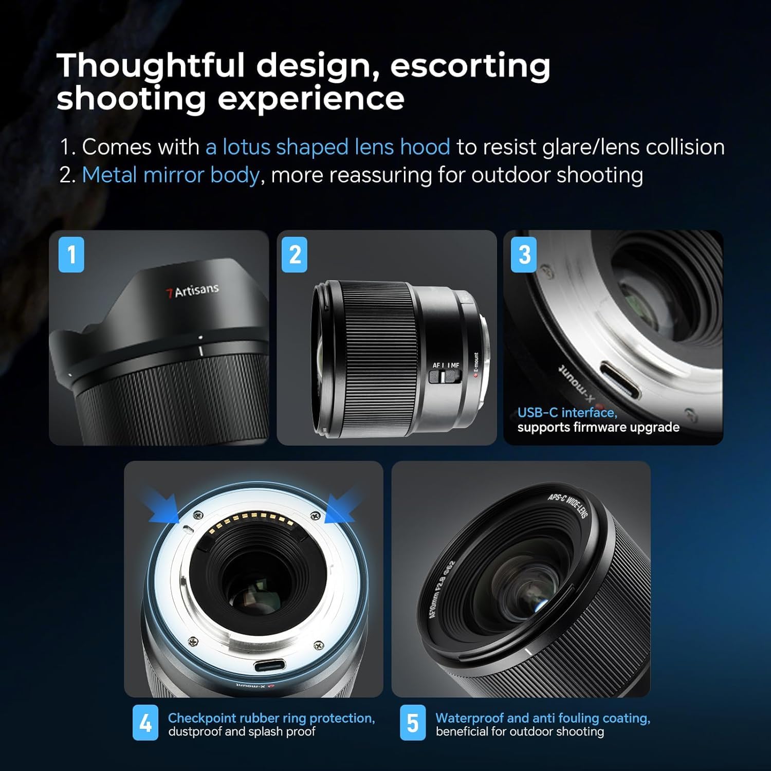 7artisans AF 10mm F2.8 for Z Monture Objetivo para cámara con autofoco, 105,3°, 232 g, APS-C AF/MF Gran Angular Fijo para Nikon Z Monture Z5 Z5II Z50 Z50II Z6 Z6II Z7 Z7II ZFC Z30 Z9 Z8 ZF