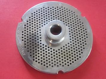 Minced meat grind. Size #32 x 1/16" holes. 2 mm holes WITH HUB meat grinder disc plate MEAT! Cabelas LEM Biro Omcan Pro Cut and others. For bologna, hot dogs etc. Made in ITALY