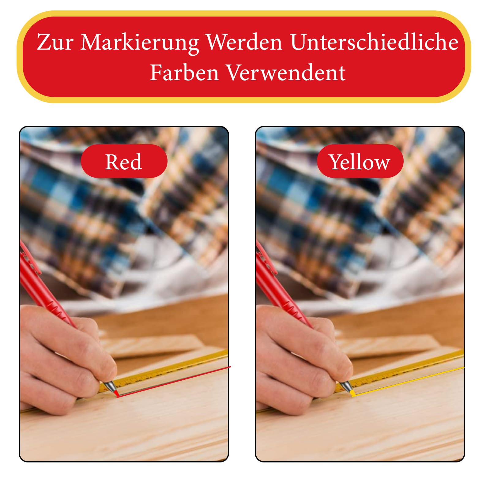 36 Mine Per Matita Da Falegname - Grafite 2.8mm X 120mm, Per Lavorazione Legno E Segnatura - Foto 7