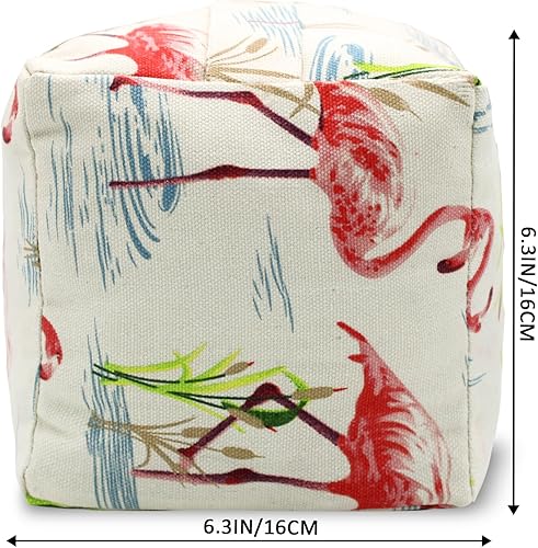 Vista 88 de Tope de puerta decorativo con peso, tope de puerta de tela con asa, cubo cuadrado resistente, protectores de pared para el hogar, oficina, A