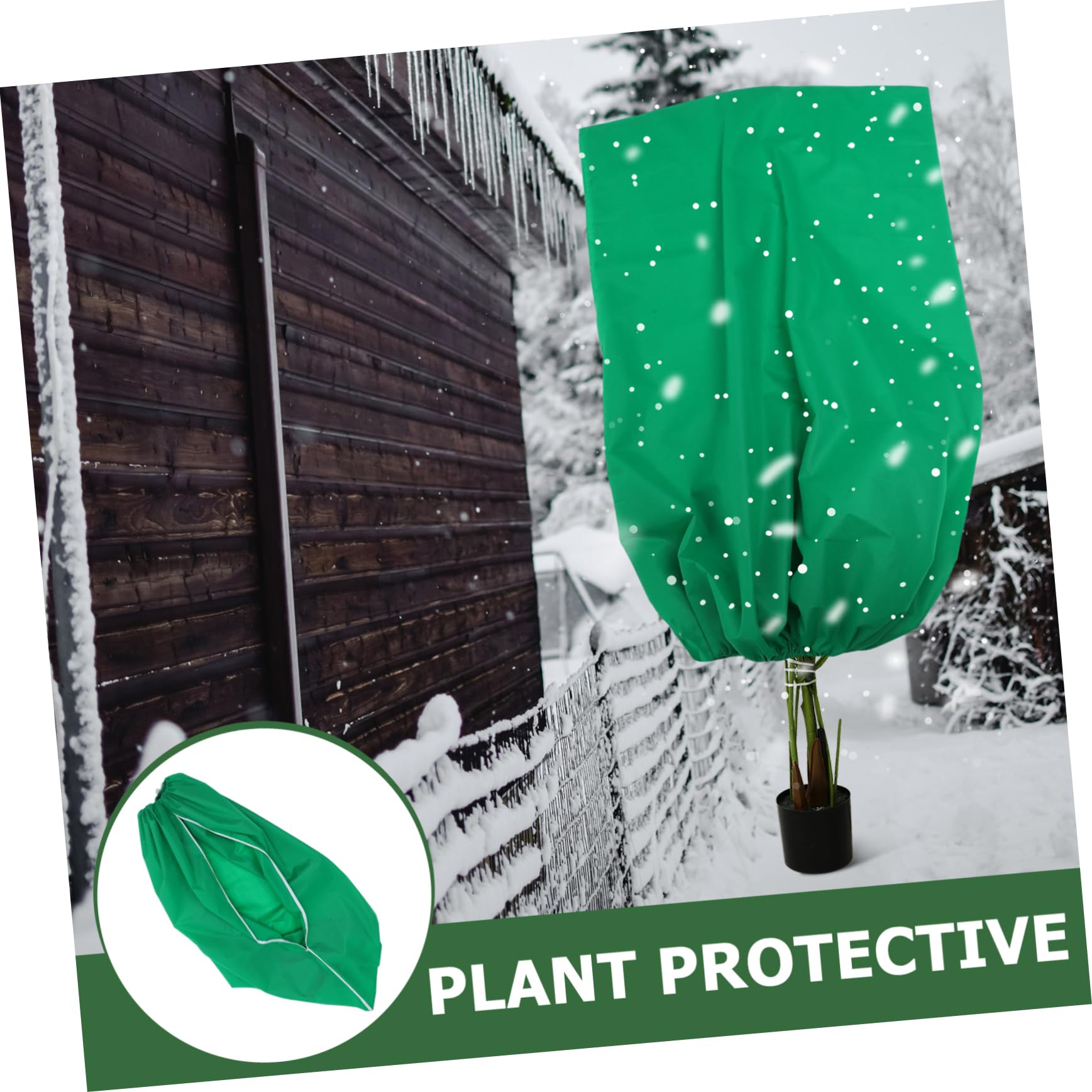 INOOMP Copri Piante Antighiaccio Non Tessuto Verde 2 Pezzi