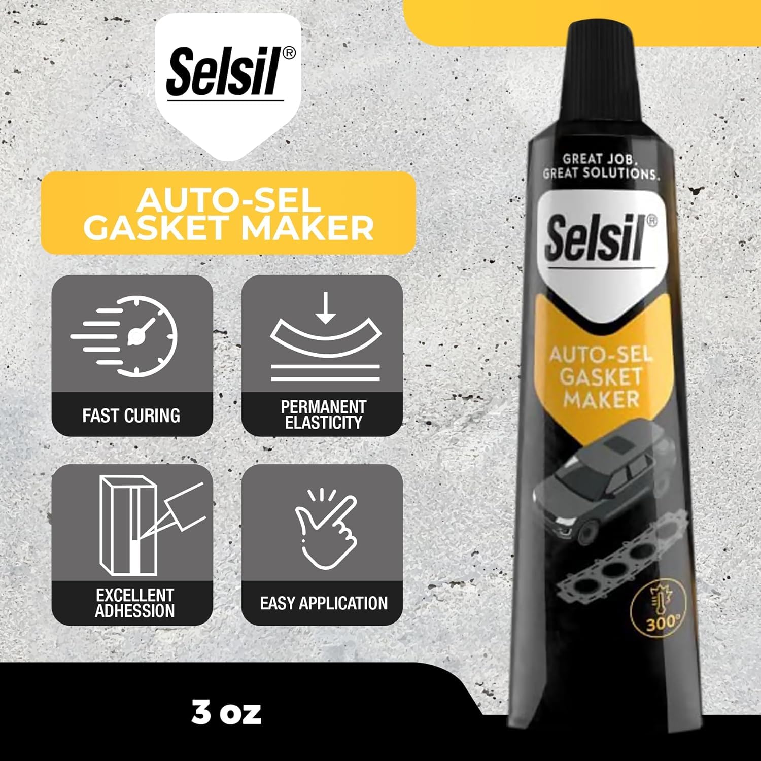 Snapklik.com : SELSIL Auto - Sel, High Temperature Silicone Sealant ...
