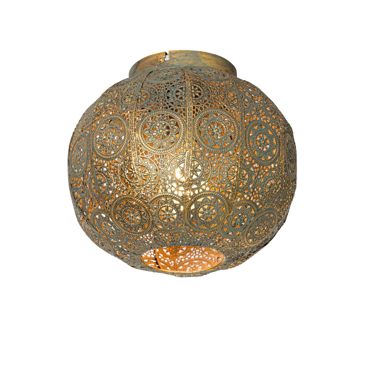 Qazqa baloo - Lampada da soffitto Orientale - 1 luce - Ø 28.5 cm - Verde - Orientale - Soggiorno I Camera da letto I Sala da Pranzo I Cucina