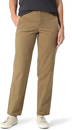 Lee Women's Ultra Lux Mid Rise Relaxed Straight Leg Pant