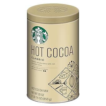 Starbucks Classic Hot Cocoa Mix 30 Ounce (1.87 lbs.) Tin (2 Pack)