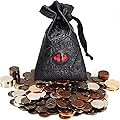DND Metal Coins Set of 60 with Leather Pouch