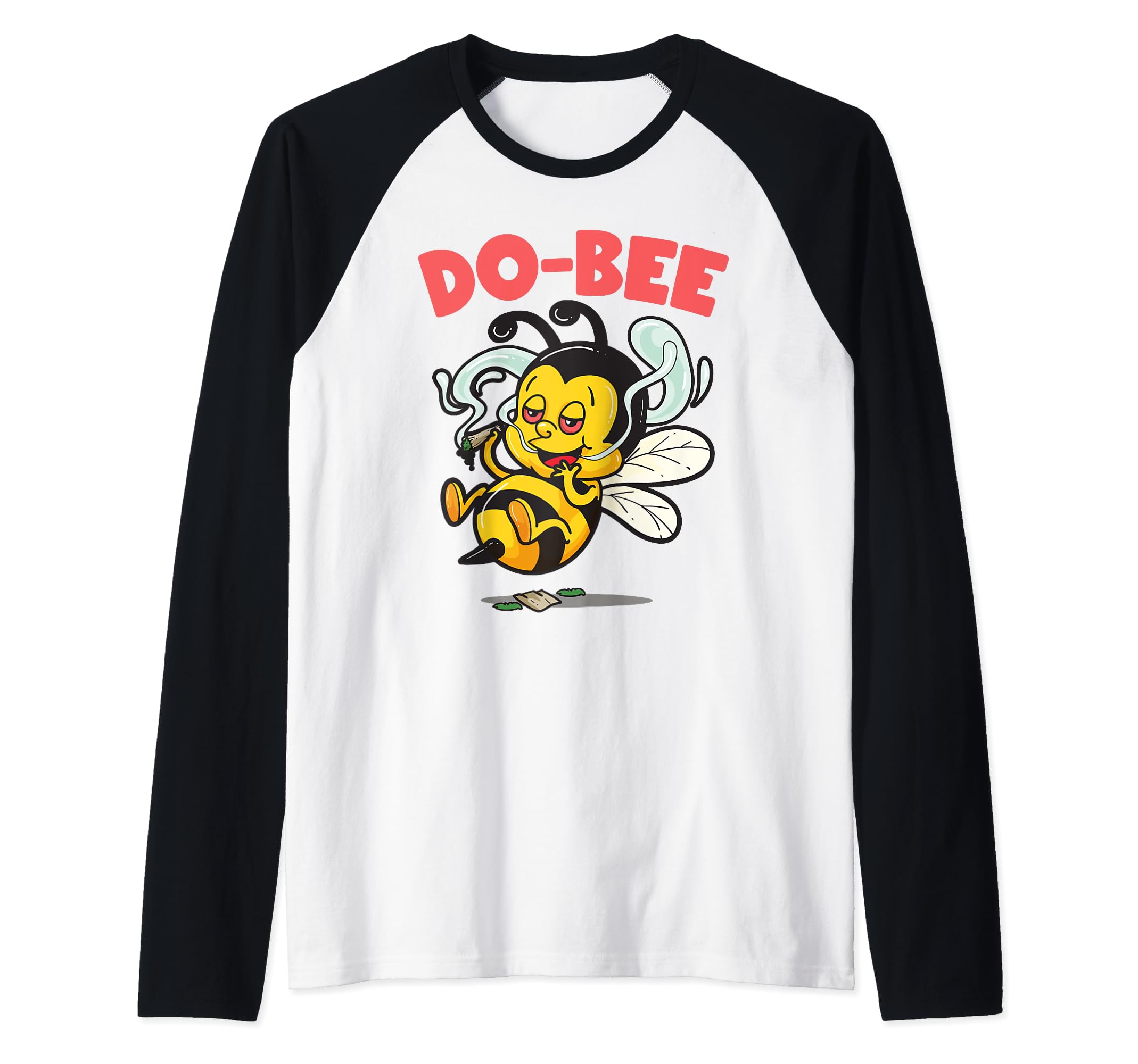 Funny Marijuana Cannabis Hemp Sativa THC 420 Do-Bee Raglan Baseball Tee