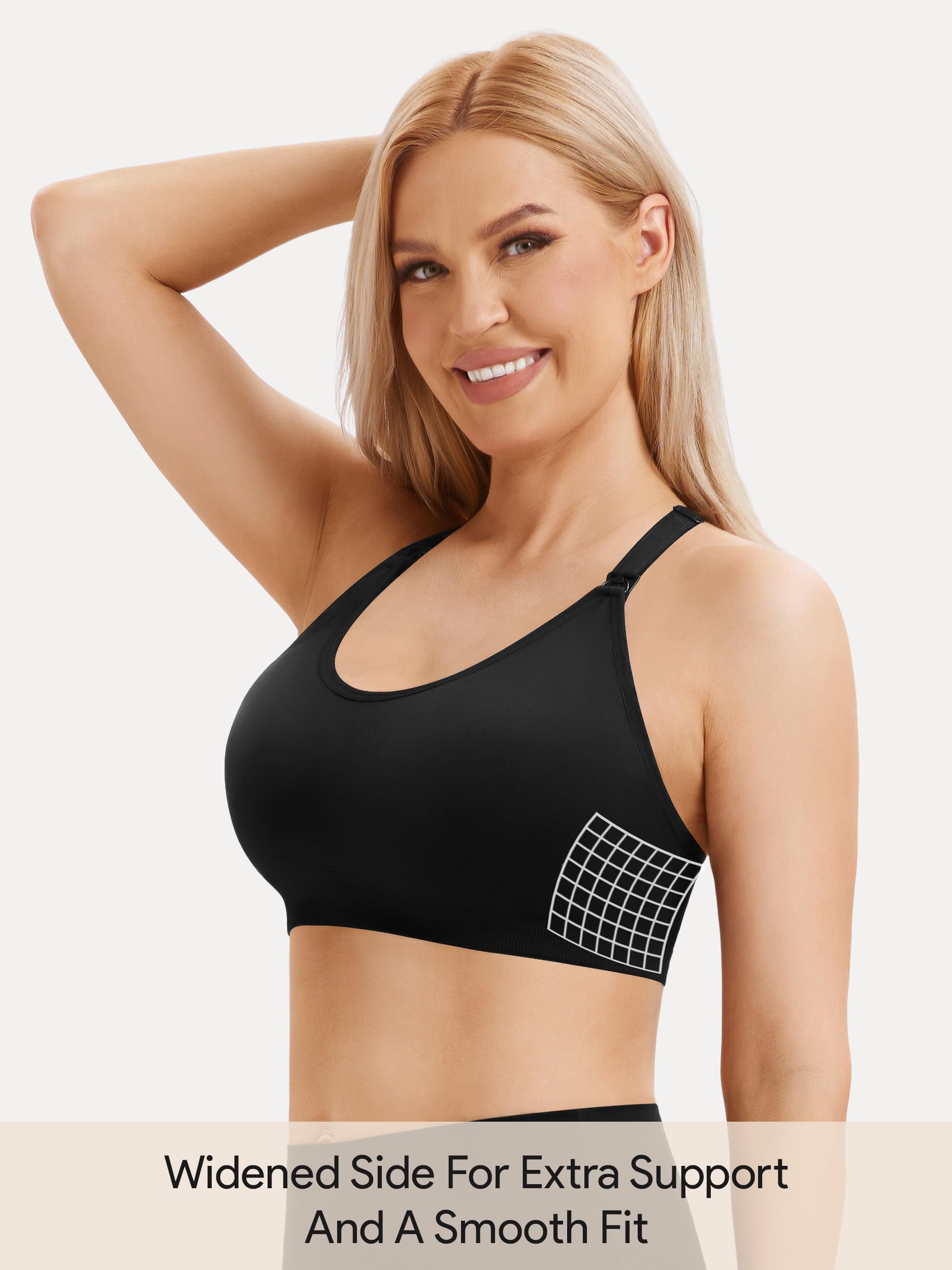 HBselect Sportivi Gravidanza Reggiseno Allattamento Senza Cuciture Bra Donna Morbido e Traspirante Reggiseno Senza Ferretti