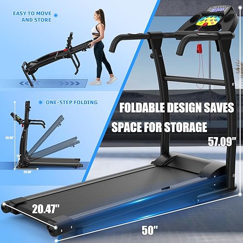 Miniatura 4 de OBENSKY Treadmill Walking Pad Under Desk Treadmills for Home Office Portable Mini Treadmills 265 lbs Capacity with Remote Control LED Display