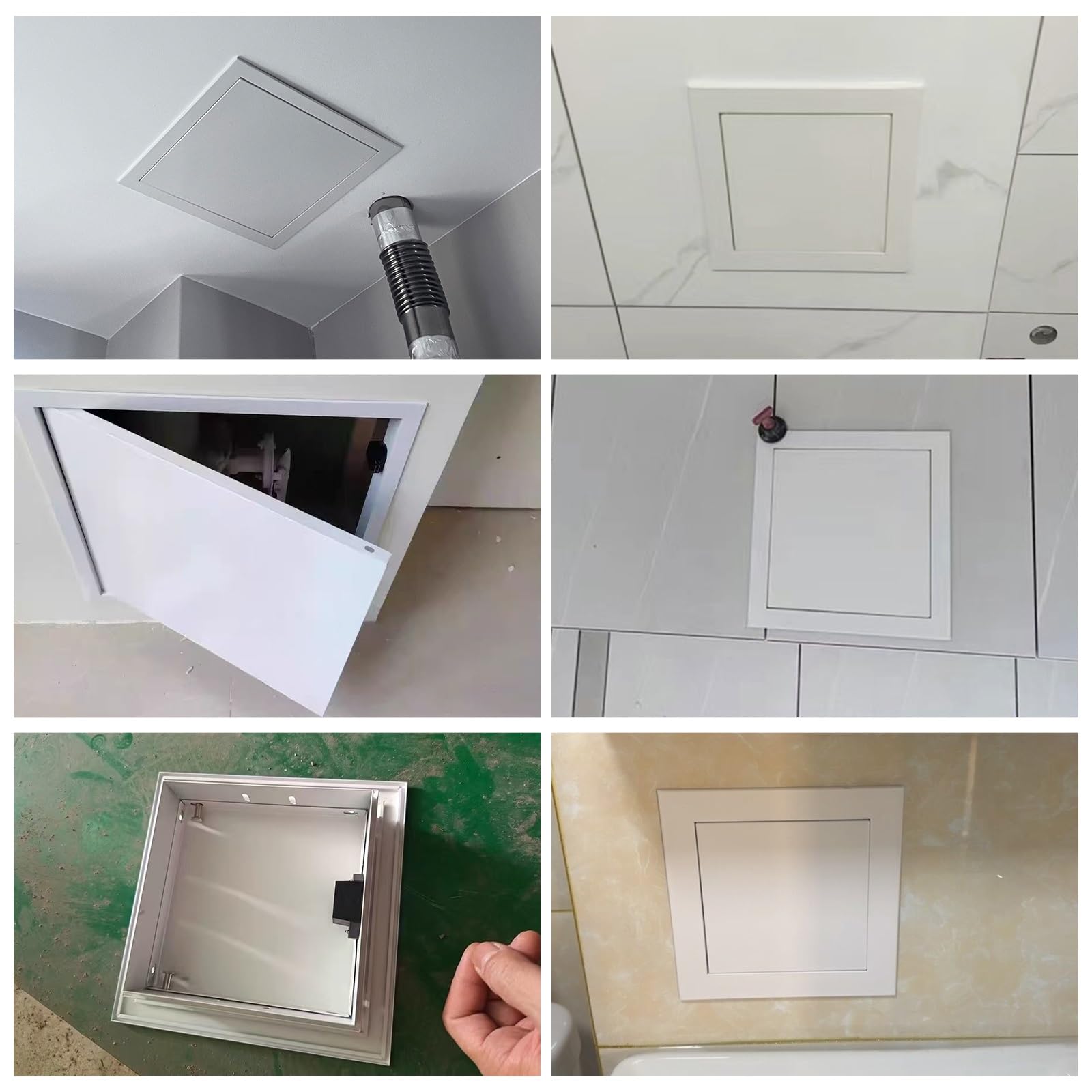 Aluminiowy Panel Dostępowy Ze Stali Ocynkowanej | Białe, wiele rozmiarów od 15x15 cm do 60x60 cm(20x40cm)