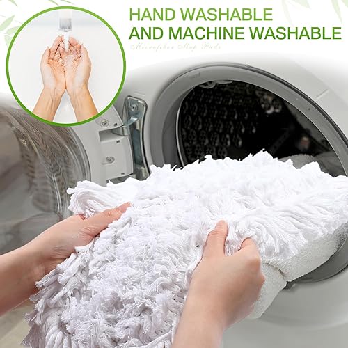 Miniatura 6 de Maxdot Paquete de 3 cabezales de repuesto para trapeador de polvo de 36 pulgadas para limpieza de suelos, microfibra comercial industrial comercial