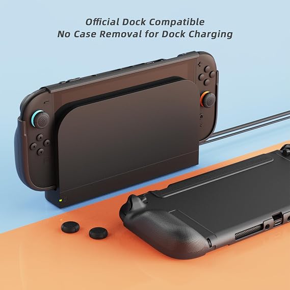 playvital Protective Grip Case for Nintendo Switch 2 Dock Compatible, Black