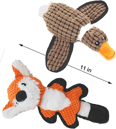 Miniatura 3 de Jalousie Paquete múltiple de juguetes chirriantes para perros, fuertes, casi indestructibles, con forro añadido para un juego más largo (5 unidades,