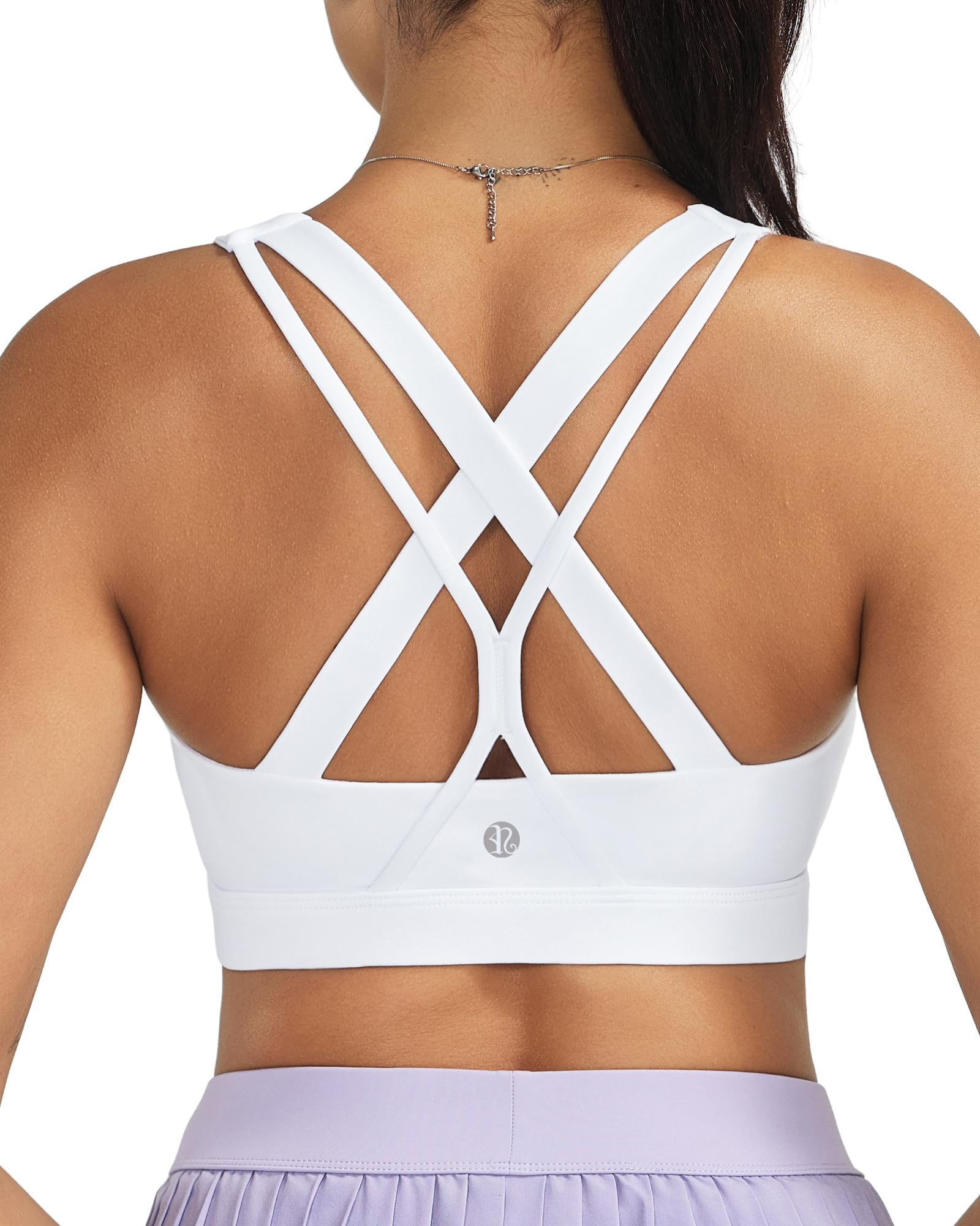 RUNNING GIRL Sports Bras for Women,Seamless Strappy Sports Bra High Support Crisscross Back with Removable Pads