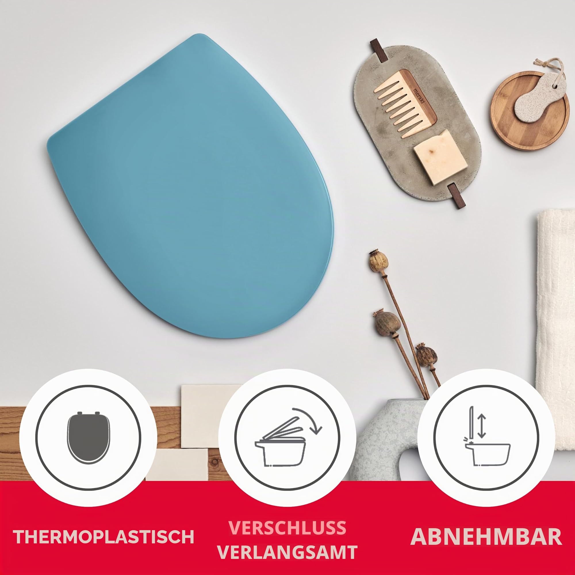 Wirquin WC-Sitz Marbella, blau, 20723074