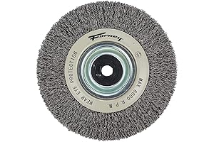 Forney 72895 Wire Bench Wheel Brush: 6-Inch, 1/2-Inch Arbor
